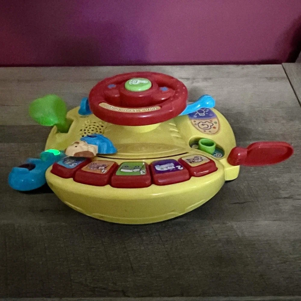 VTech Turn & Learn Driver Interactive‎ Steering Wheel Toy Lights & Sounds WORKS